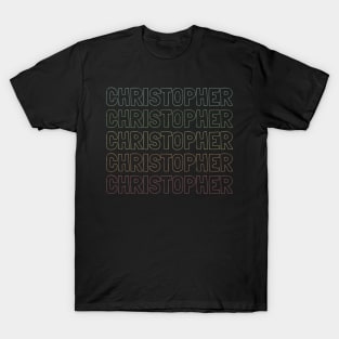 Christopher Name Pattern T-Shirt